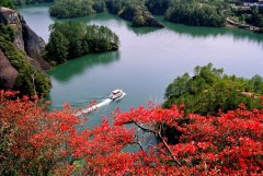 龙岩冠豸山、石门湖游船、长汀古城夜景、丁屋岭汽车二日游